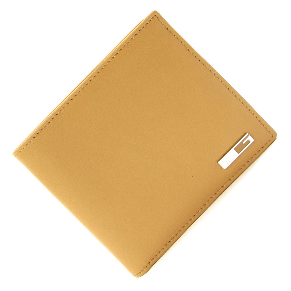 Gucci Bi-fold Wallet 034 2888 Light Brown Leather Compact Folding Men's GUCCI